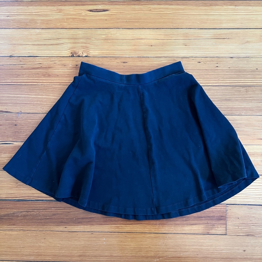 Topshop black stretchy skater skirt